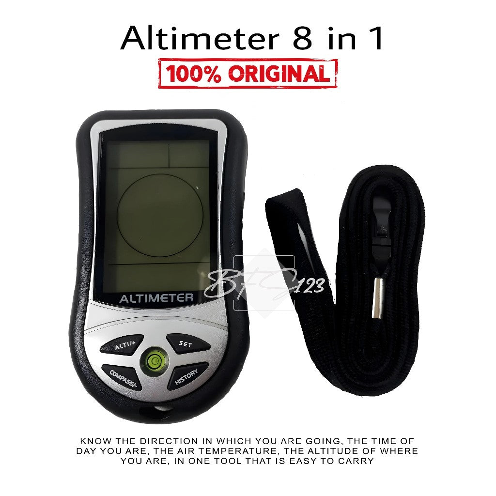 Altimeter Digital 8 in 1 outdoor,kompas,termometer,barometer