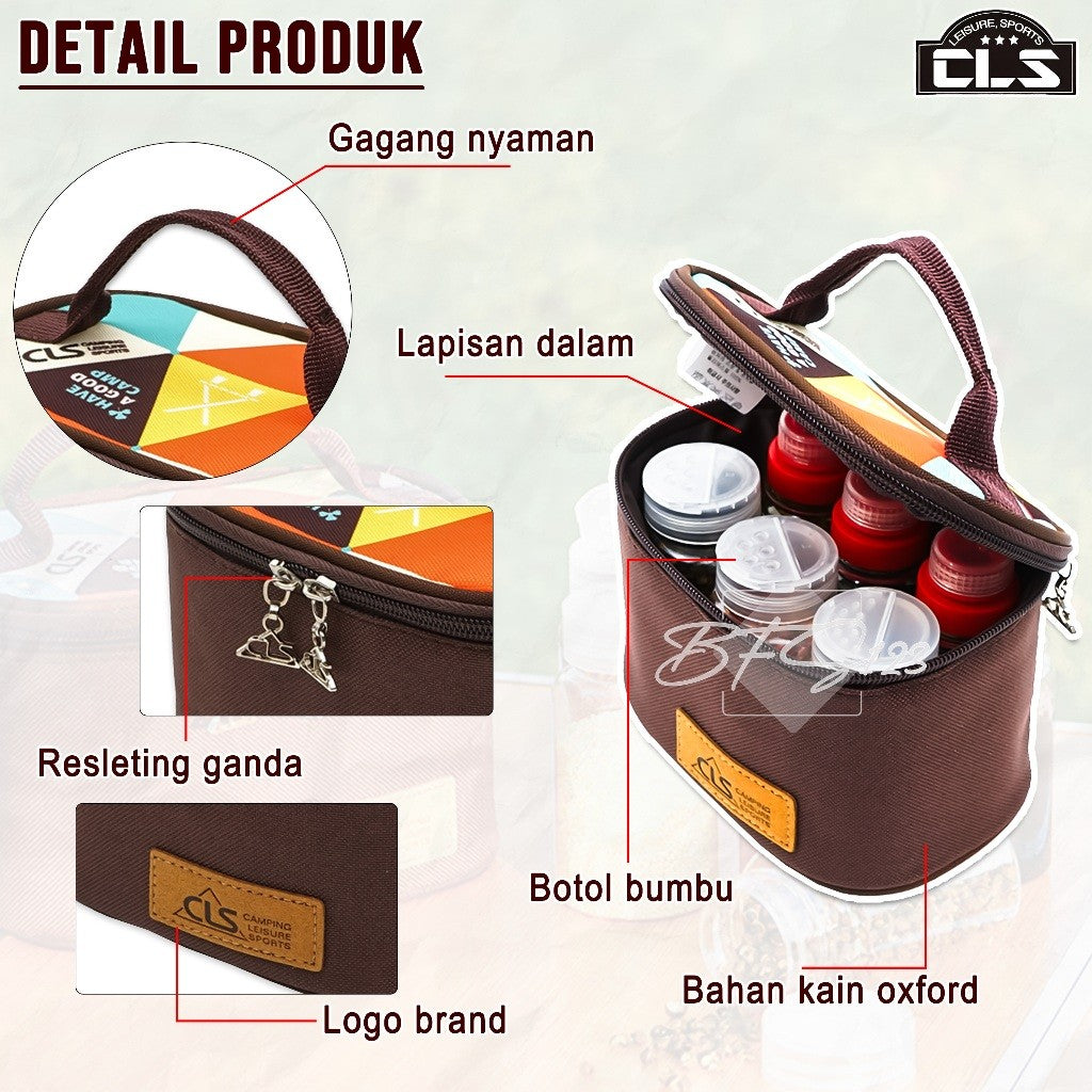 Cls Paket Botol Bumbu Set 6 In 1 Oxford Cloth Storage Bag Campervan Outdoor