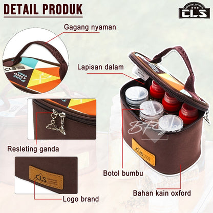 Cls Paket Botol Bumbu Set 6 In 1 Oxford Cloth Storage Bag Campervan Outdoor