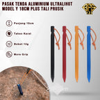 Pasak Tenda Aluminium Ultralight Model Y 18 Cm Plus Tali Prusik Camping Hiking Outdoor