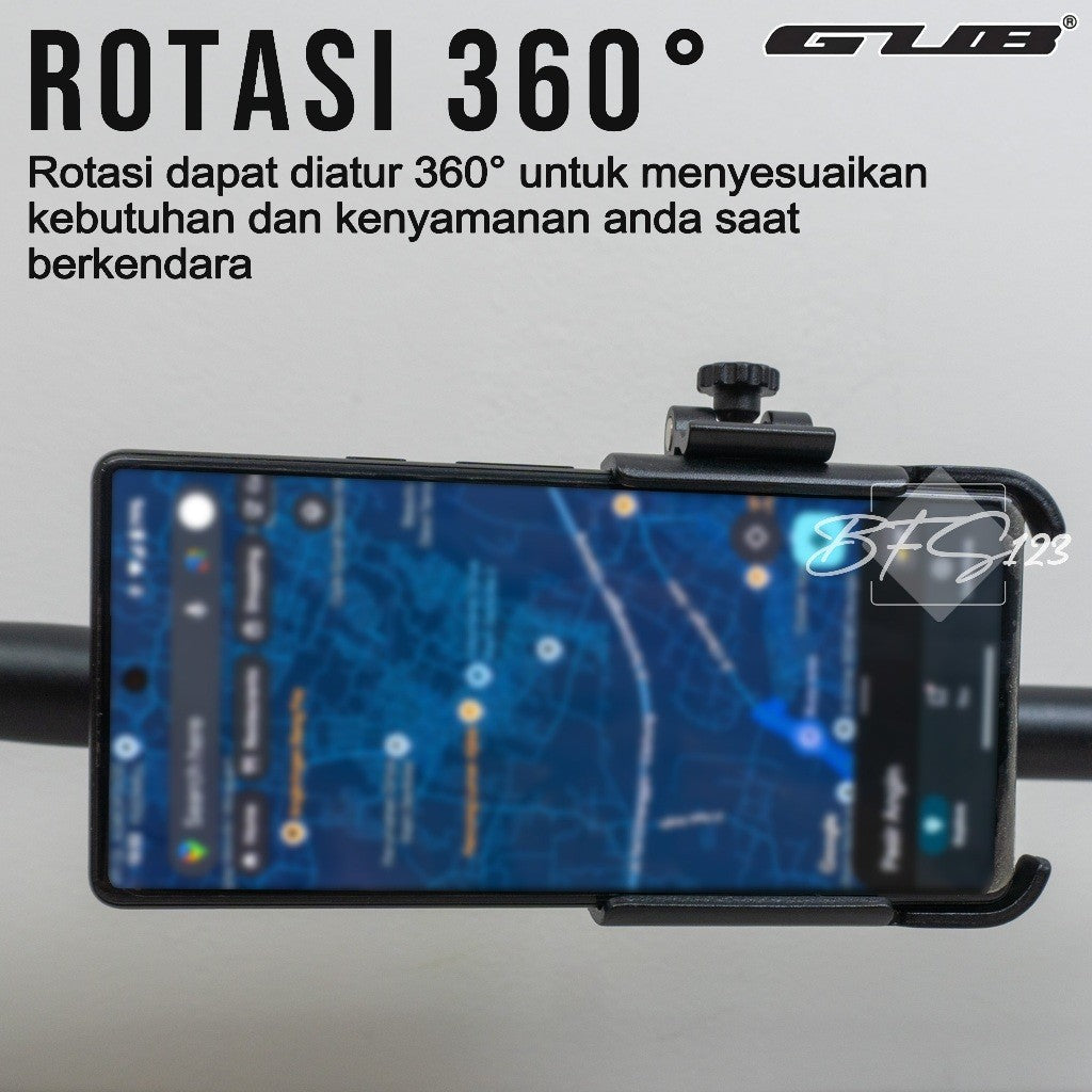 GUB P30 PRO NEW Quick Release Phone Holder HP Dudukan Ponsel Motor Sepeda Aluminium Aloy
