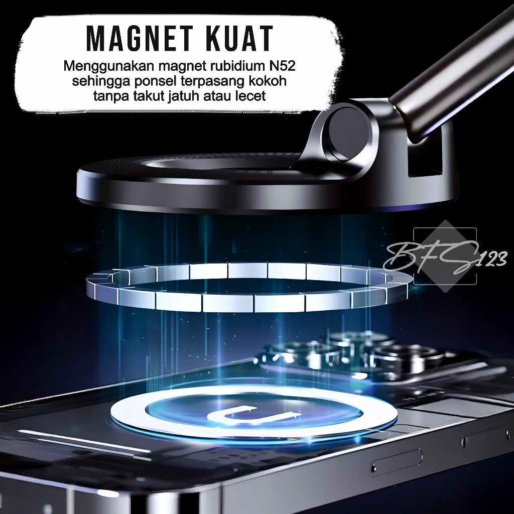 Magnetic Car Phone Holder Vaccum Suction Cup iPhone 360 Rotate Stand Holder Mobil Kaca Meja Dinding