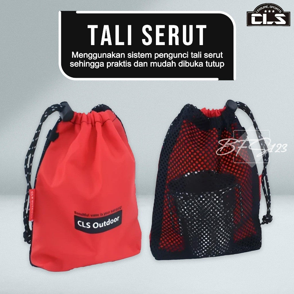 Paket 5 Pcs Mesh Bag Tas Penyimpanan Baju Alat Mandi Travelling Kompor Camping Oxford 200D