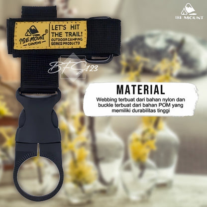 ISE MOUNT Glove Hanging Buckle Pengait Botol Nylon Belt Glove Holder Clip Hiking Outdoor