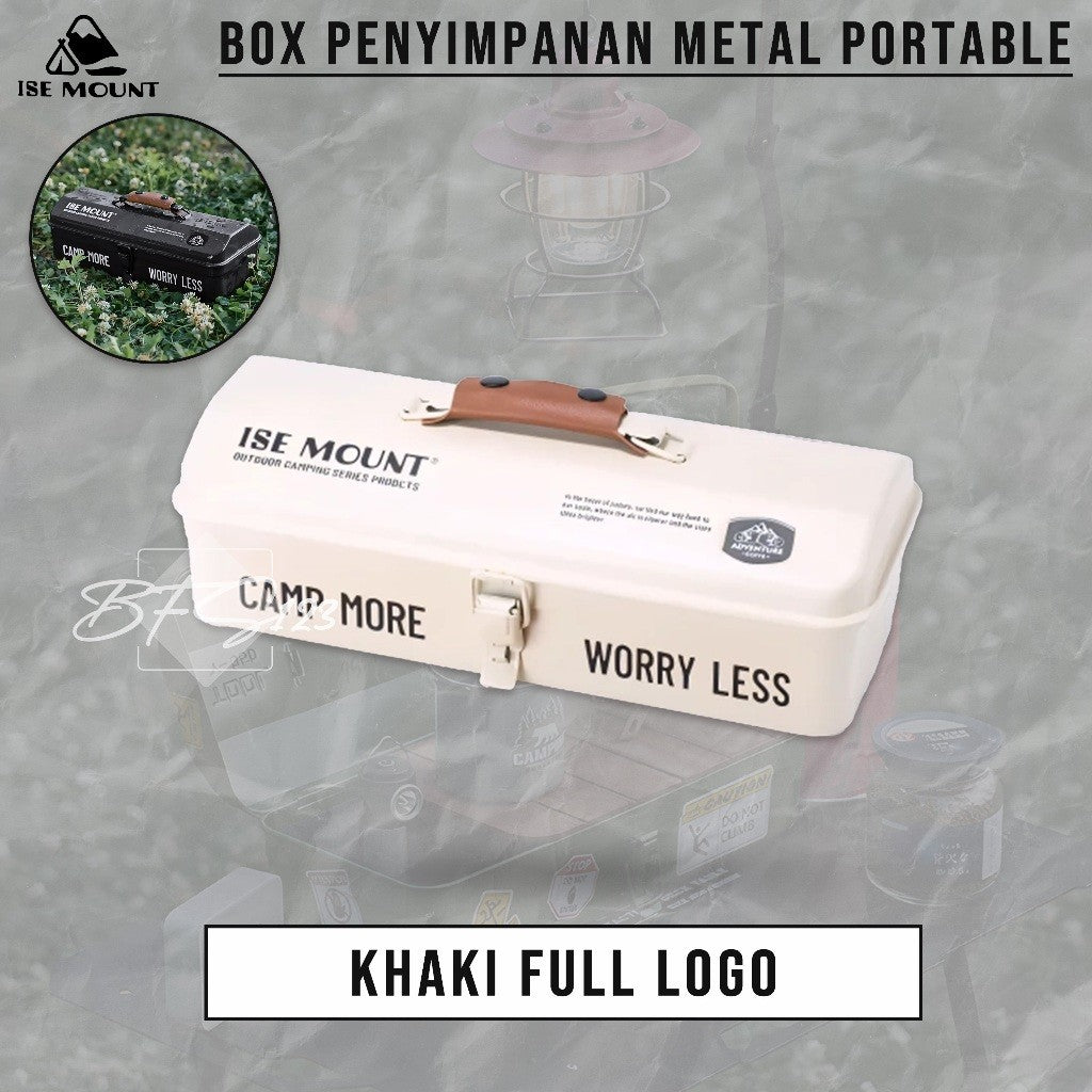 ISE MOUNT Box Tools Camping Portable Box Camping Set Vintage Clutter Storage Box Metal