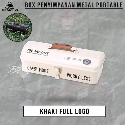 ISE MOUNT Box Tools Camping Portable Box Camping Set Vintage Clutter Storage Box Metal