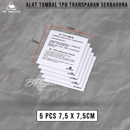 ISE Mount Repair Patch Gear TPU Alat Tambal Tenda Kasur Angin Ban Renang Matras Angin Serbaguna 7,5 x 187 cm