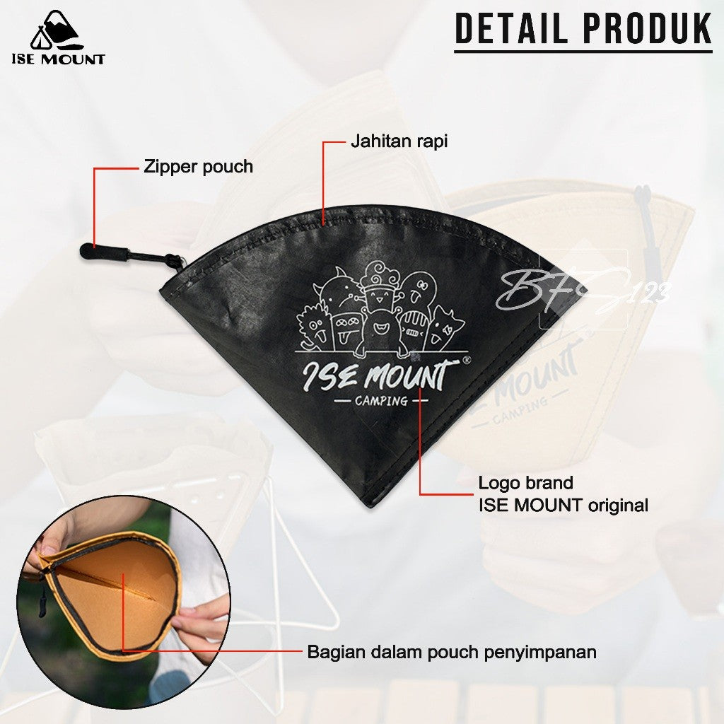 ISE MOUNT Storage Coffee Paper V60 Pouch Penyimpanan Kertas Dripper Kopi Filter