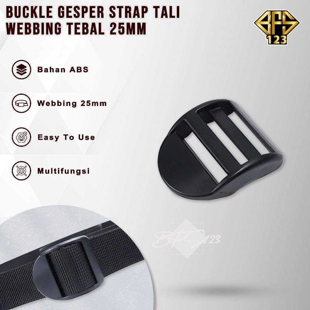 Ring Model Tangga Tali Tas Gesper Tali Strap Buckle Webbing 25mm