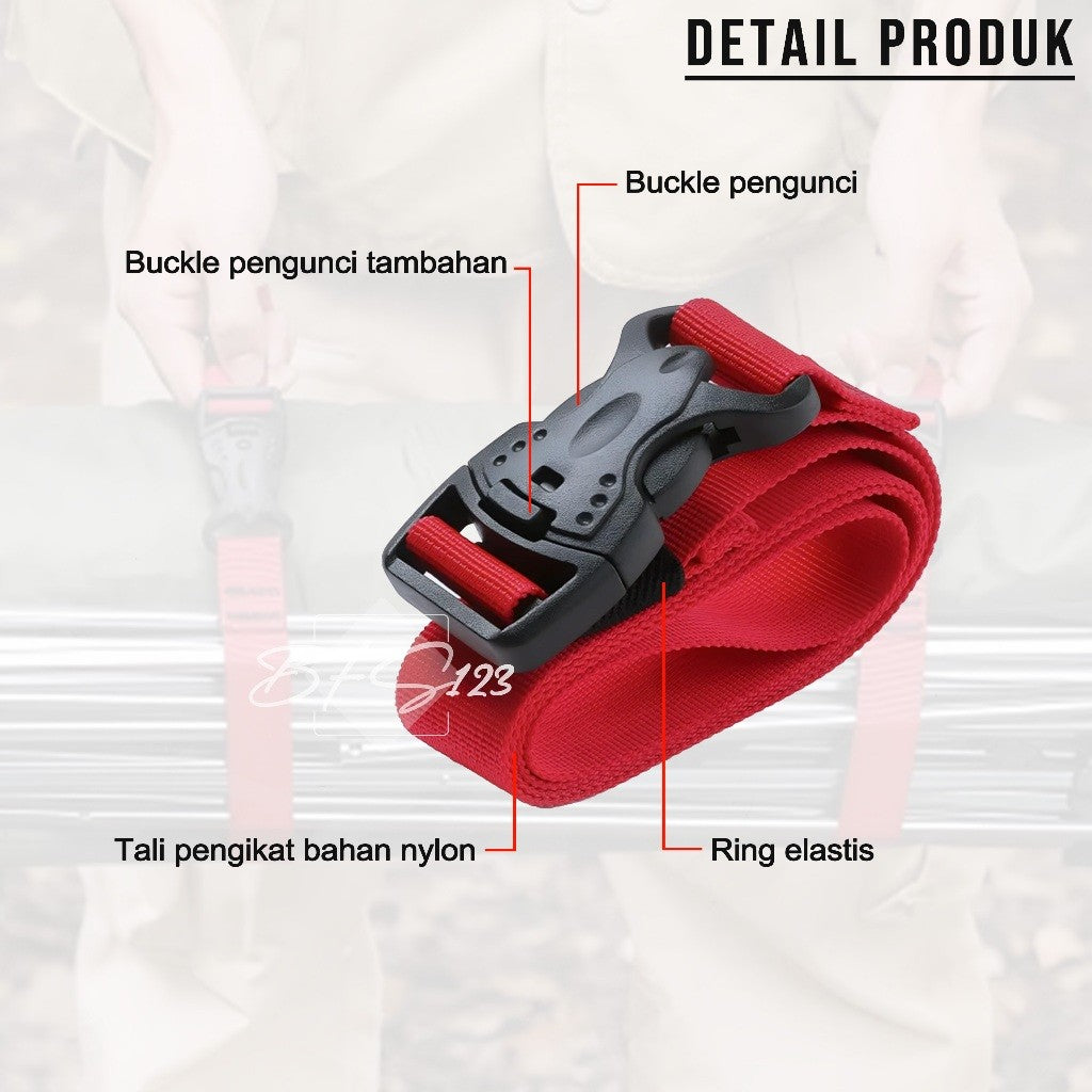 Tali Pengikat Barang Outdoor Tali Webbing Nylon 0,6-1,5 Meter Tali Strap Barang Camping Outdoor Hiking