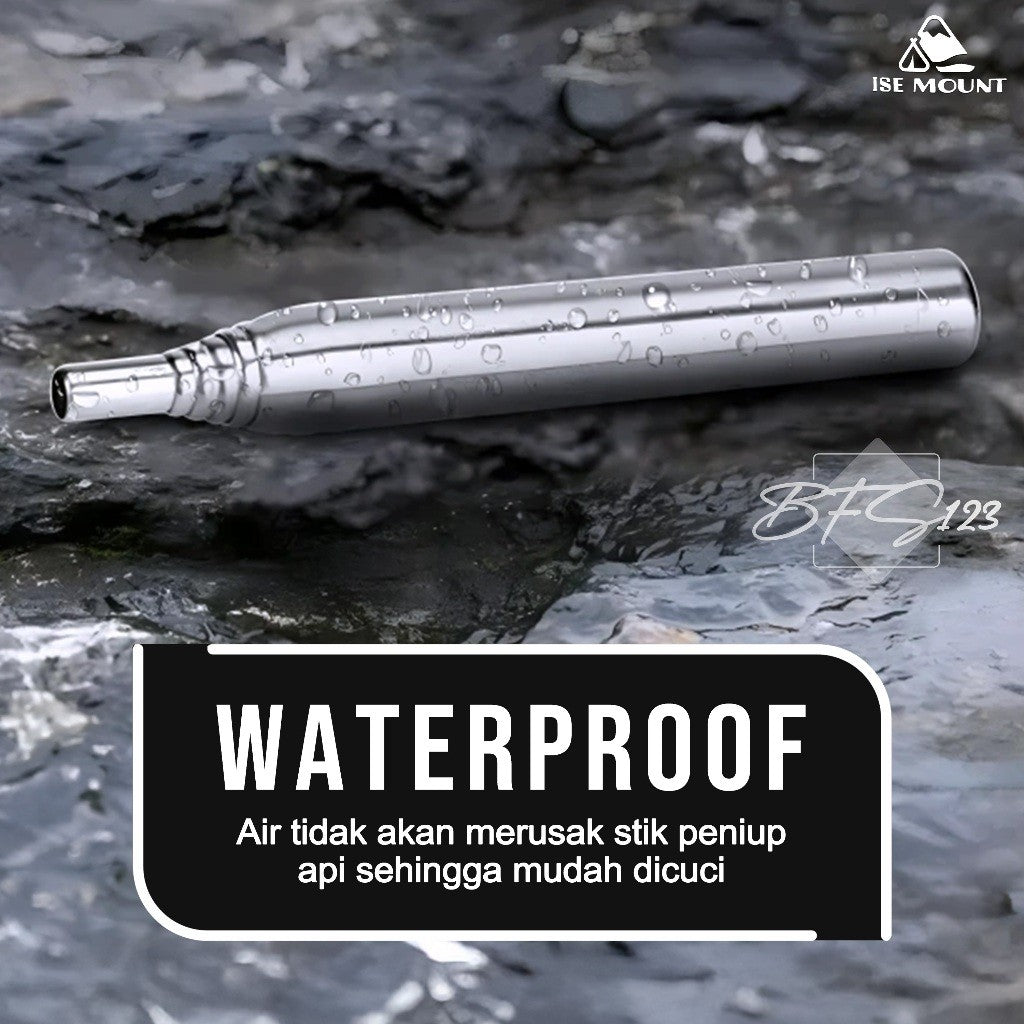 ISE MOUNT Stik Peniup Api Unggun Alat Peniup Api Stainless Telescopic Portable 60 Cm