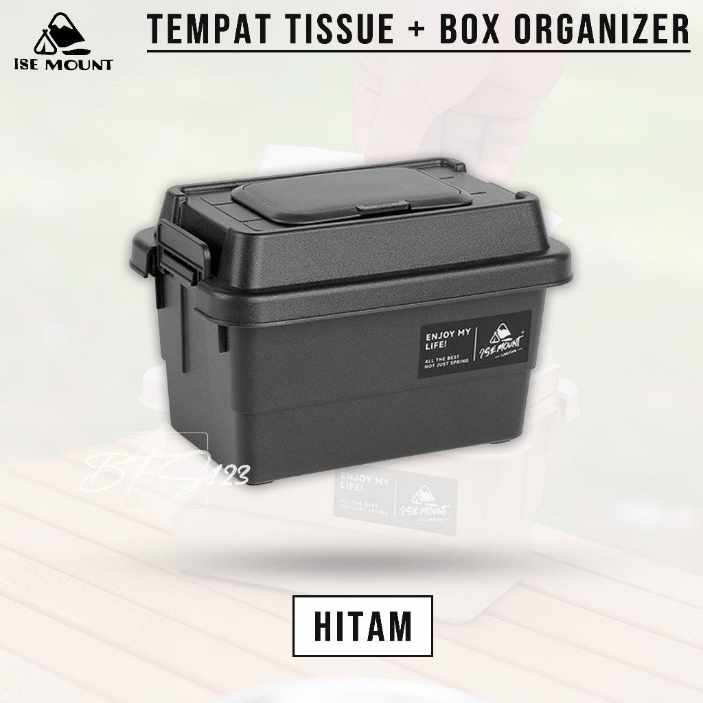 ISE MOUNT Tempat Tissue + Box Organizer Outdoor 1.1L Kotak Storage Serbaguna Camping Outdoor