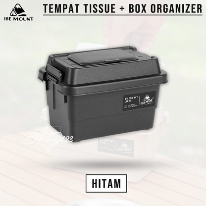 ISE MOUNT Tempat Tissue + Box Organizer Outdoor 1.1L Kotak Storage Serbaguna Camping Outdoor