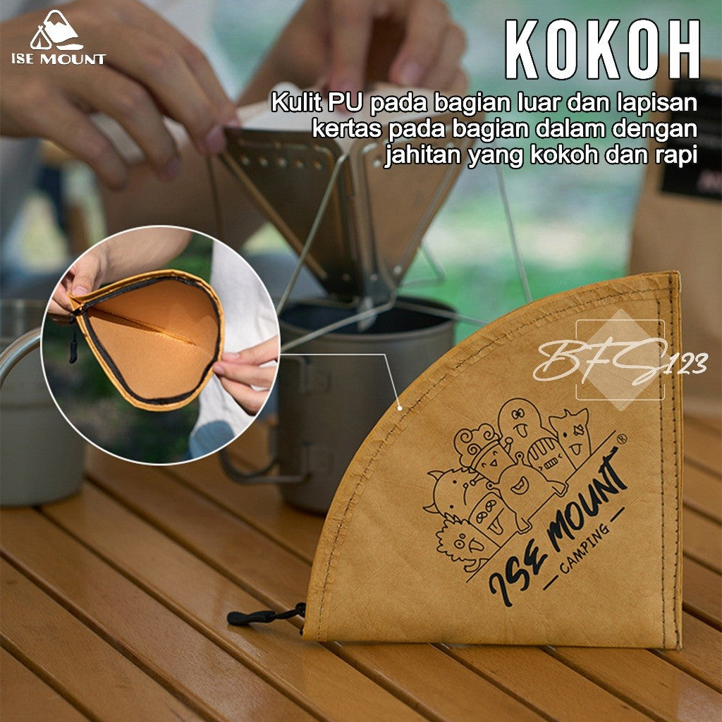 ISE MOUNT Storage Coffee Paper V60 Pouch Penyimpanan Kertas Dripper Kopi Filter