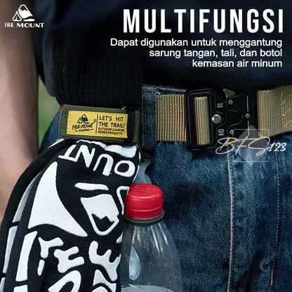 ISE MOUNT Glove Hanging Buckle Pengait Botol Nylon Belt Glove Holder Clip Hiking Outdoor