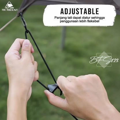 ISE MOUNT Carabiner Tali Gantungan Jemur Tenda Kait Hook Campervan 5 Meter Plus Storage BAG