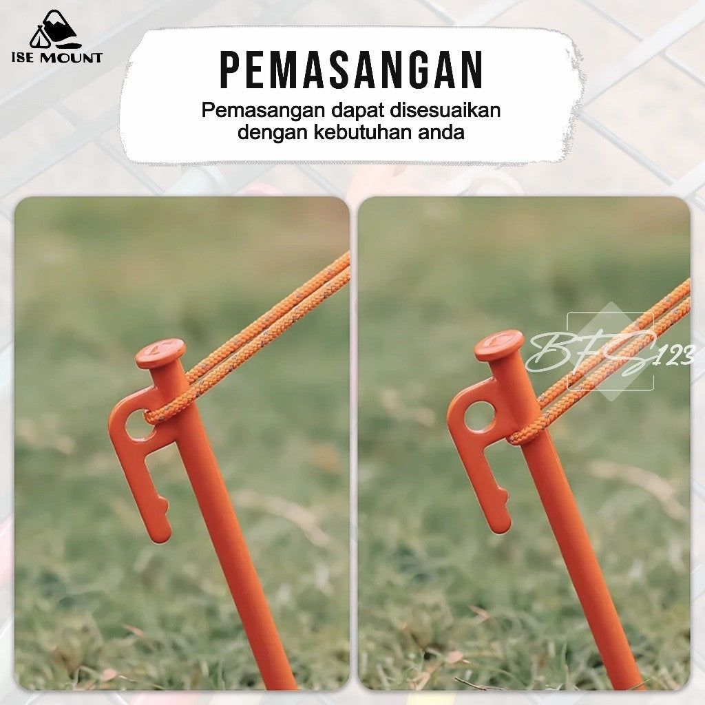 Pasak Tenda Camping Outdoor Material Baja 20 cm 30 cm Peralatan Tenda Camping Hiking