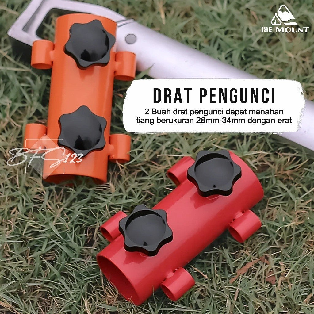 ISE Mount Pole Holder Tiang Fly Sheet Plus 2 Pcs Pasak Kanopi Tenda Stand Holder Tiang Tenda Camping 30 cm