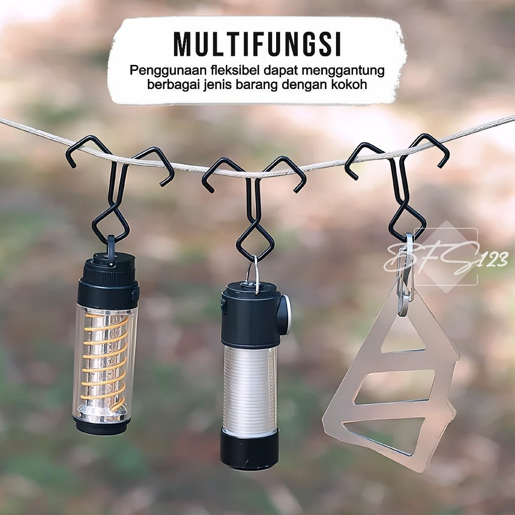 Gantungan Hook Hanger Dua Kaki Double Hook Gantungan Serbaguna Camping Hiking