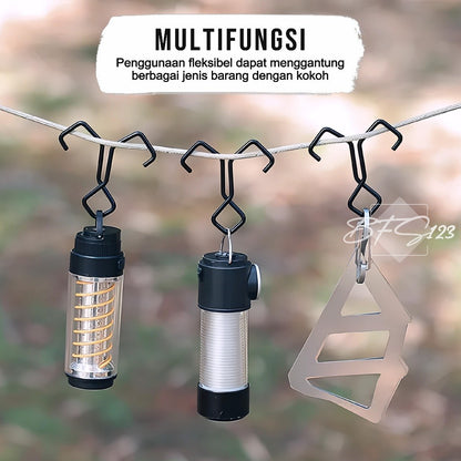 Gantungan Hook Hanger Dua Kaki Double Hook Gantungan Serbaguna Camping Hiking