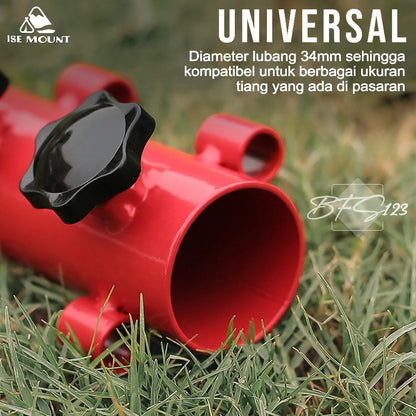 ISE Mount Pole Holder Tiang Fly Sheet Plus 2 Pcs Pasak Kanopi Tenda Stand Holder Tiang Tenda Camping 30 cm