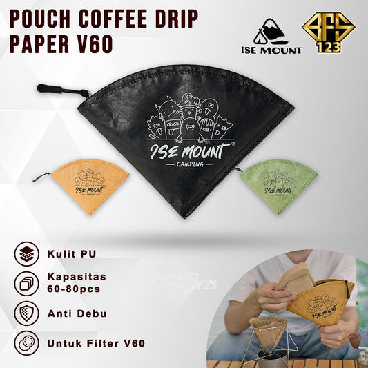 ISE MOUNT Storage Coffee Paper V60 Pouch Penyimpanan Kertas Dripper Kopi Filter