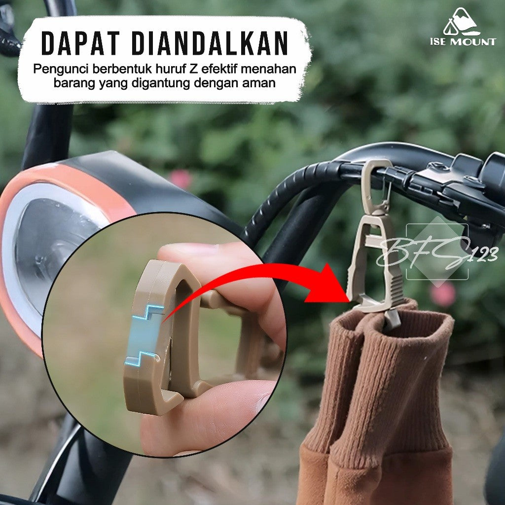 ISE MOUNT Gantungan Carabiner Hook Jepit Sarung Tangan Gantung Barang Camping Outdoor