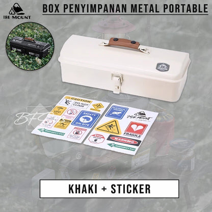 ISE MOUNT Box Tools Camping Portable Box Camping Set Vintage Clutter Storage Box Metal