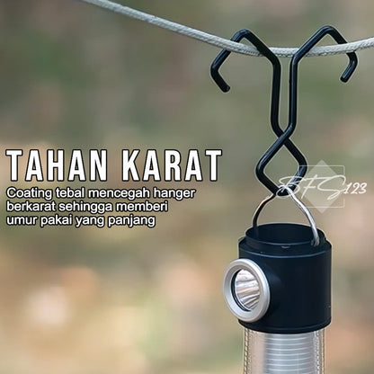 Gantungan Hook Hanger Dua Kaki Double Hook Gantungan Serbaguna Camping Hiking