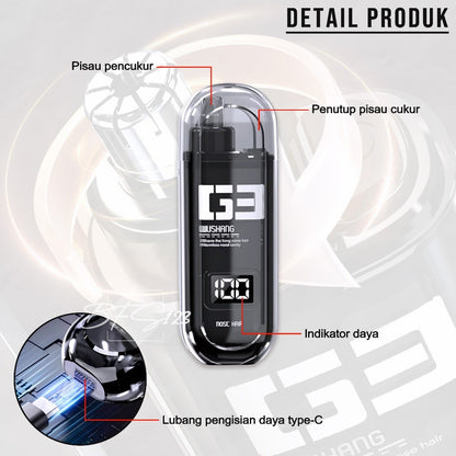 Nose Trimmer Elektrik Wushang G3 Alat Cukur Bulu Hidung Portabel Rechargeable