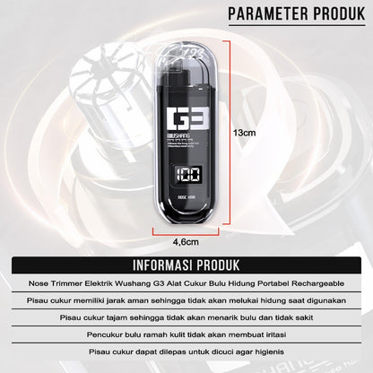 Nose Trimmer Elektrik Wushang G3 Alat Cukur Bulu Hidung Portabel Rechargeable