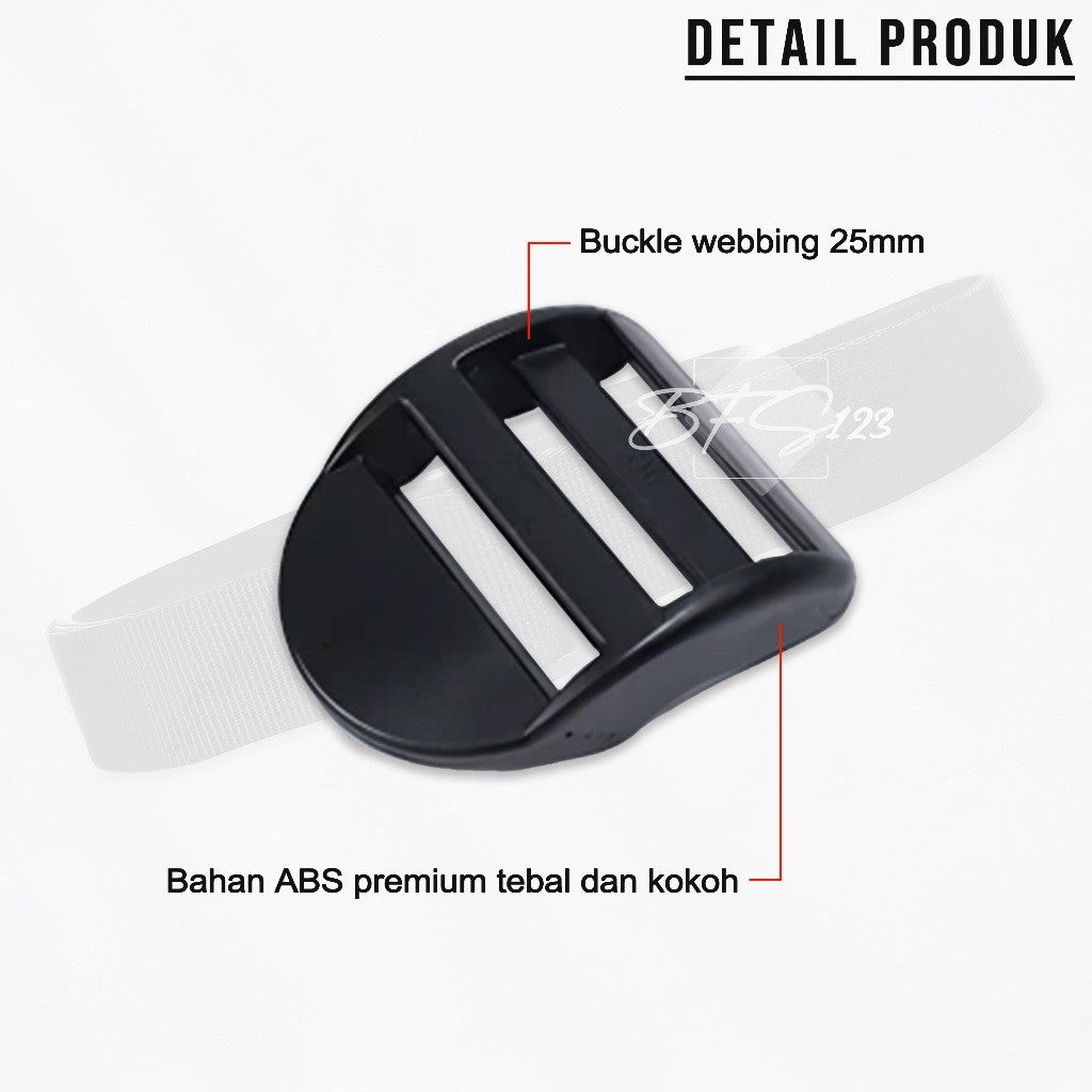Ring Model Tangga Tali Tas Gesper Tali Strap Buckle Webbing 25mm