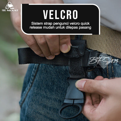 ISE MOUNT Glove Hanging Buckle Pengait Botol Nylon Belt Glove Holder Clip Hiking Outdoor