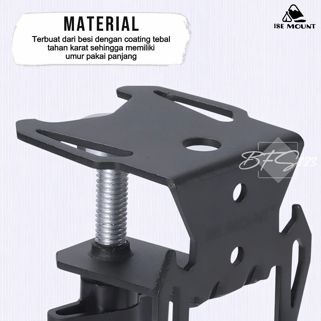 ISE MOUNT Bracket Gantung Gas Kaleng Canister Hicook Outdoor Clamp Meja Kuat Anti Slip Camping Outdoor