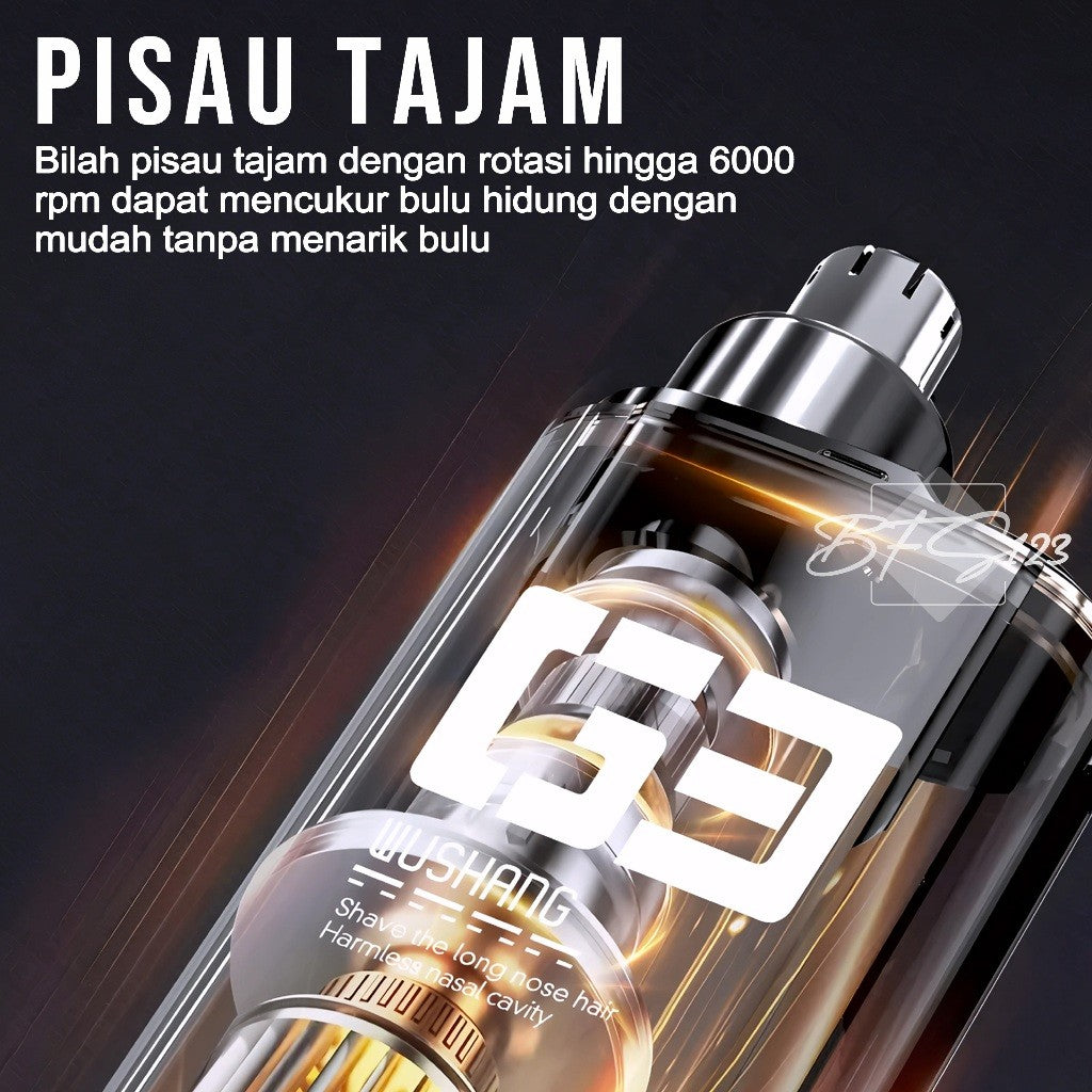 Nose Trimmer Elektrik Wushang G3 Alat Cukur Bulu Hidung Portabel Rechargeable