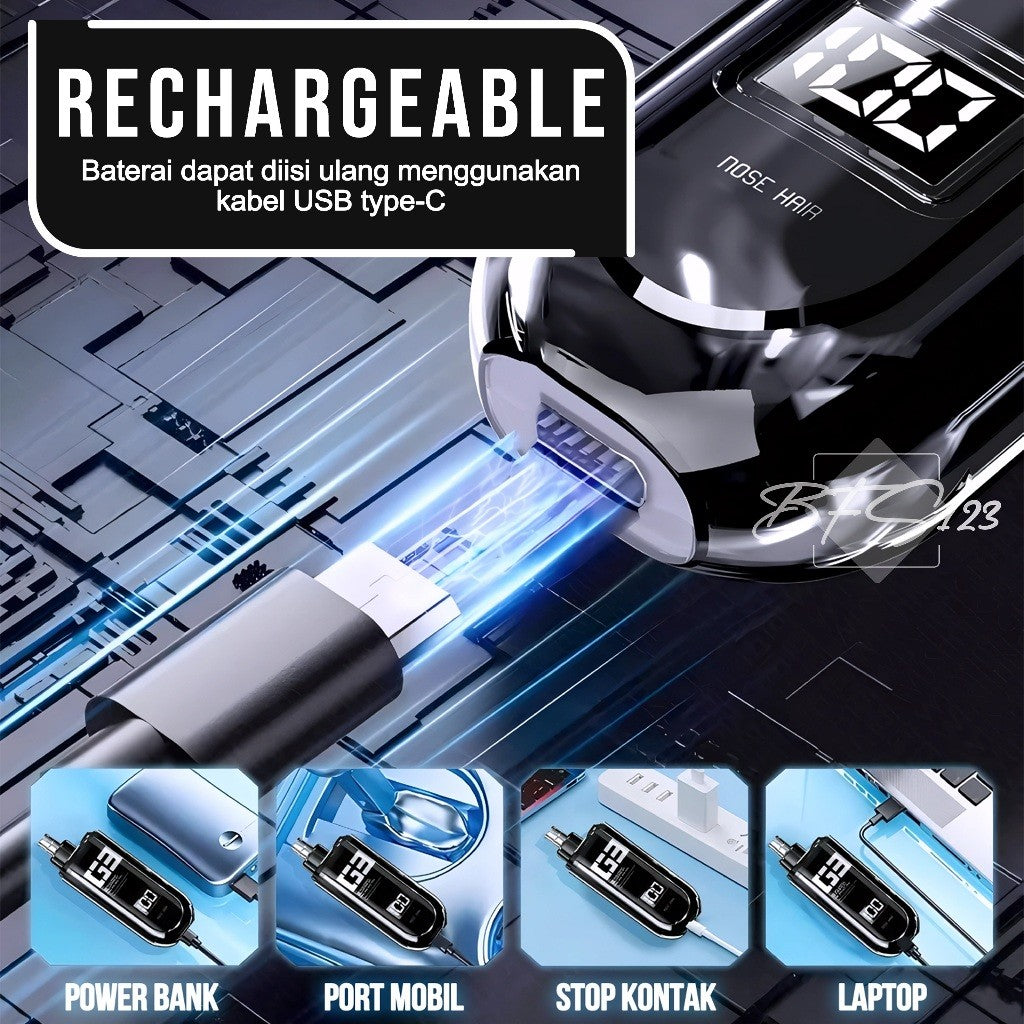 Nose Trimmer Elektrik Wushang G3 Alat Cukur Bulu Hidung Portabel Rechargeable