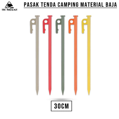 Pasak Tenda Camping Outdoor Material Baja 20 cm 30 cm Peralatan Tenda Camping Hiking