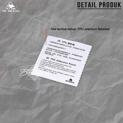 ISE Mount 5 Pcs Repair Patch Gear TPU 7,5 x 7,5 cm Alat Tambal Tenda Flysheet Kasur Angin Ban Renang Sleeping Pad