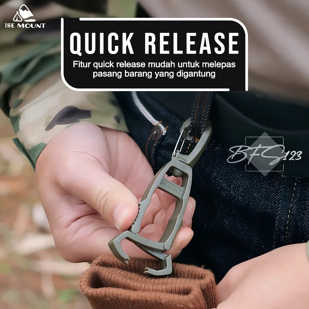 ISE MOUNT Gantungan Carabiner Hook Jepit Sarung Tangan Gantung Barang Camping Outdoor