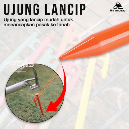 Pasak Tenda Camping Outdoor Material Baja 20 cm 30 cm Peralatan Tenda Camping Hiking