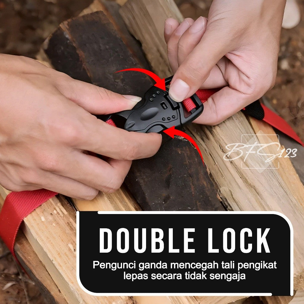 Tali Pengikat Barang Outdoor Tali Webbing Nylon 0,6-1,5 Meter Tali Strap Barang Camping Outdoor Hiking