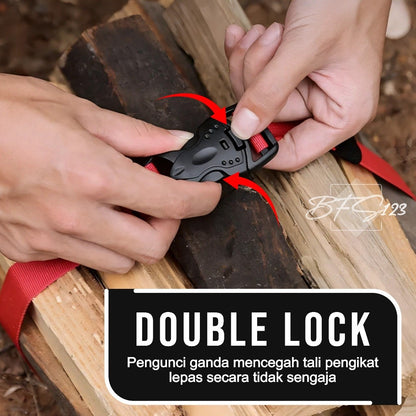 Tali Pengikat Barang Outdoor Tali Webbing Nylon 0,6-1,5 Meter Tali Strap Barang Camping Outdoor Hiking