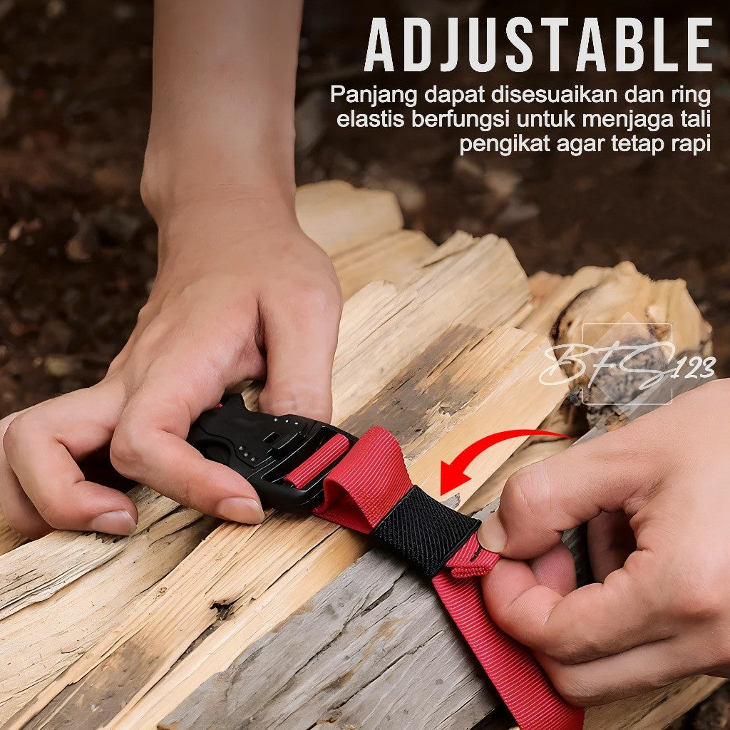 Tali Pengikat Barang Outdoor Tali Webbing Nylon 0,6-1,5 Meter Tali Strap Barang Camping Outdoor Hiking