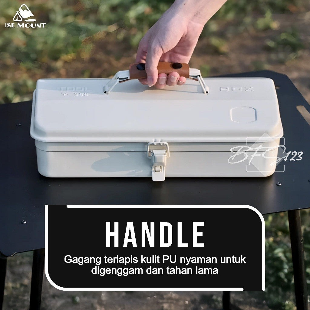 ISE MOUNT Box Tools Camping Portable Box Camping Set Vintage Clutter Storage Box Metal