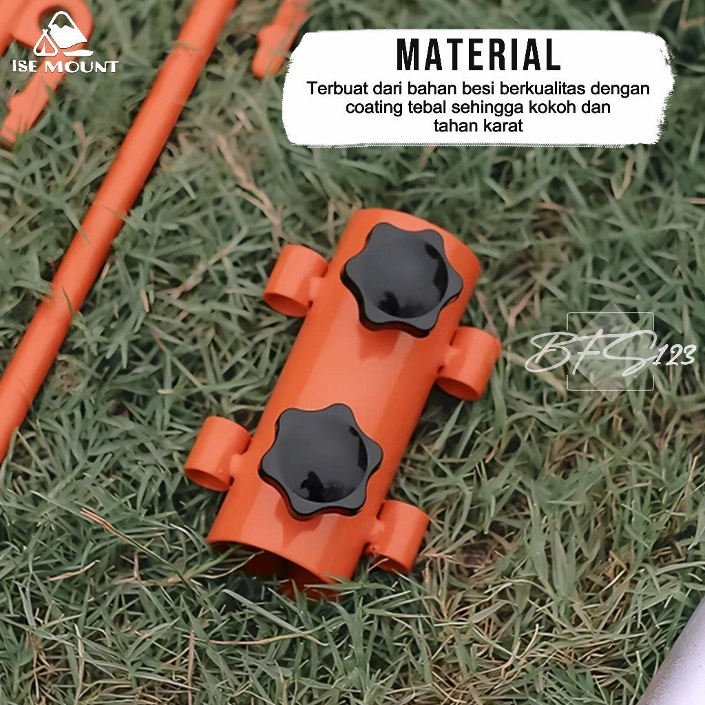 ISE Mount Pole Holder Tiang Fly Sheet Plus 2 Pcs Pasak Kanopi Tenda Stand Holder Tiang Tenda Camping 30 cm