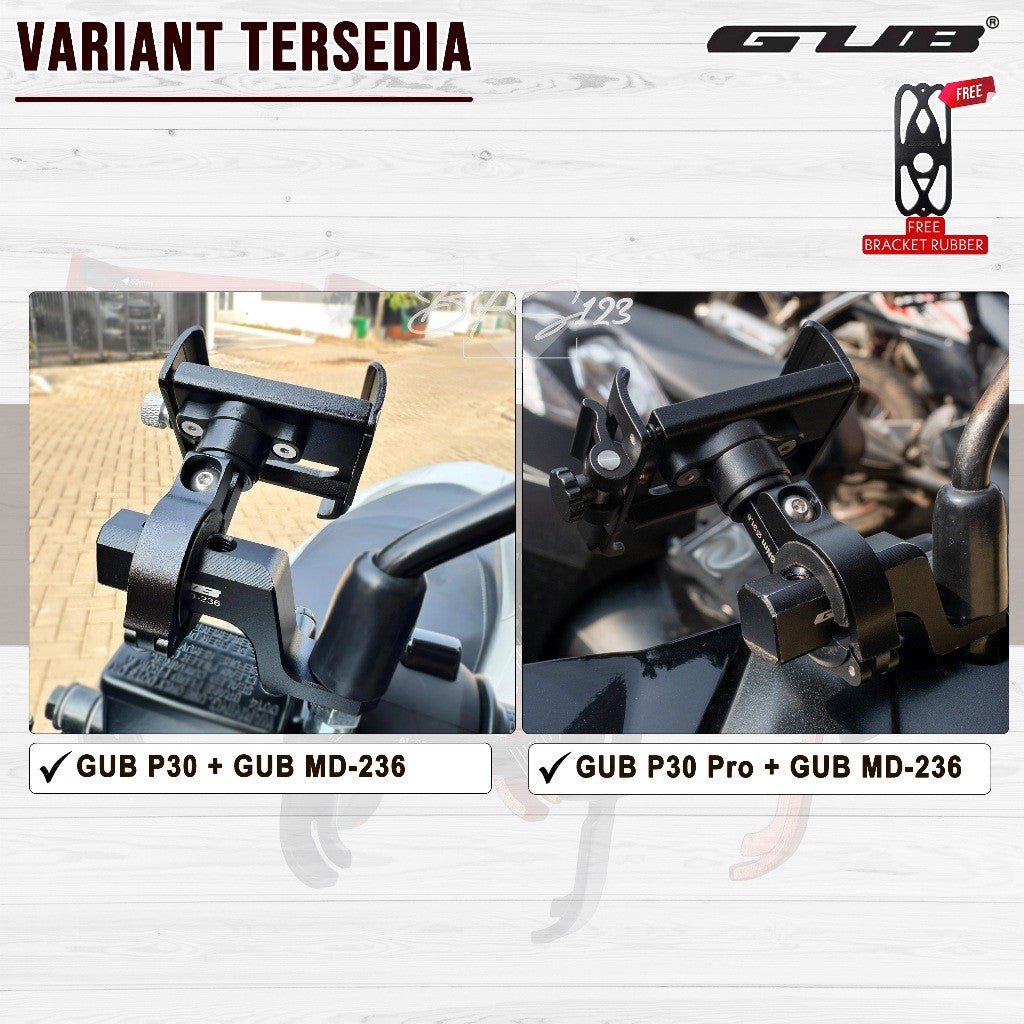 Paket GUB P30 / GUB P30 PRO Phone Holder + Breket Spion GUB MD-236