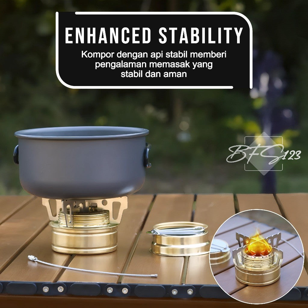 Kompor Alkohol Spirtus Burner Camping Hiking Stove Outdoor Ultralight New Model