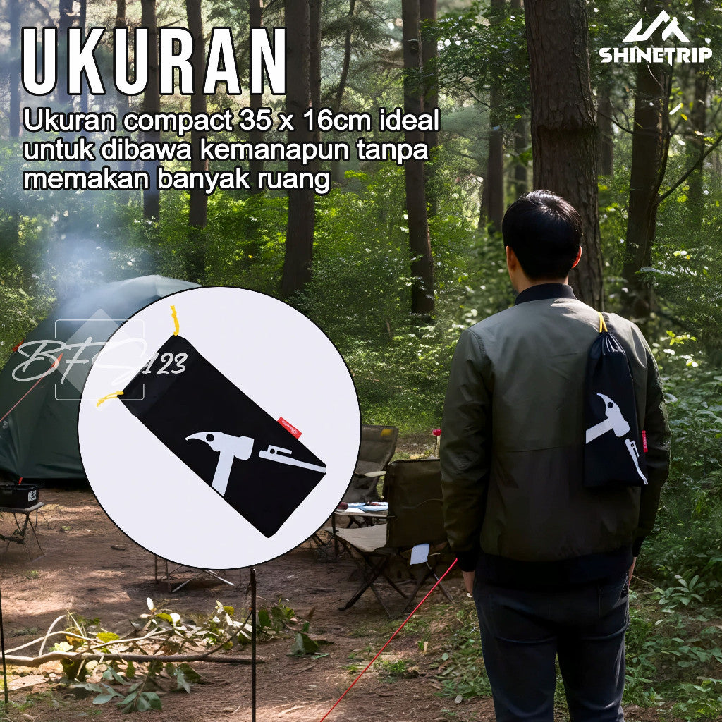 SHINETRIP Pouch Serut Pasak Tenda Camping Hiking Oxford Cloth 600D 36x16 Cm Kantong Pouch Outdoor