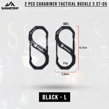 SHINETRIP Carabiner Tactical Aluminum Buckle-S Suit ST-05 Gantungan Barang Spring Hook Camping Outdoor