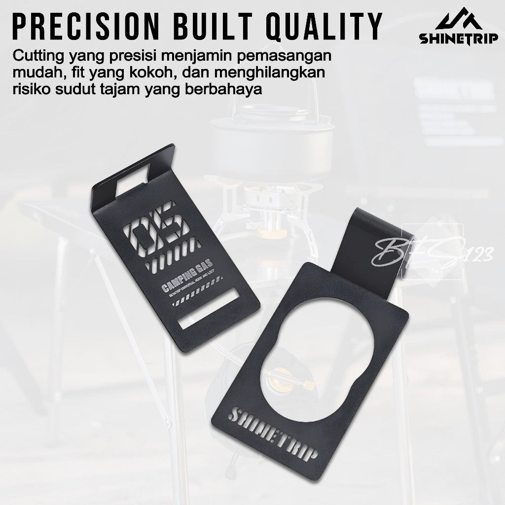 SHINETRIP Bracket Hanging Kaleng Canister Hicook Clamp Dudukan Kaleng Meja Anti Slip Camping Outdoor